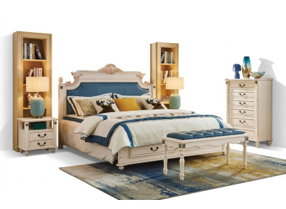 Bed Cushion Design Luxury Double Hotel Beds Bedroom Baroque Wood Furniture New