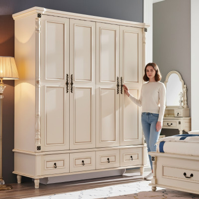 Wardrobe cabinet baroque style wooden furniture classic bedroom wardrobes