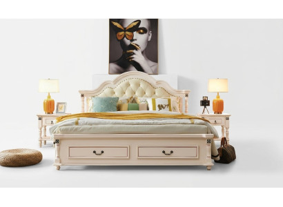 Wooden bed, bed design, luxury double hotel beds, bedroom 180x200 cm wood.