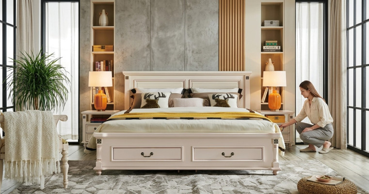 Double hotel beds bedroom 180x200 cm wood wooden bed bed design luxury