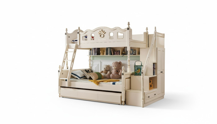 Bunk bed bed double-decker loft bed children's beds wood classic furniture room