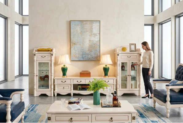 Display Cabinet Living Room Glass Classic 2-Piece. Display Cabinet Shelf Shelves Wood Set