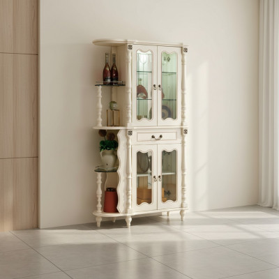 Display cabinet living room classic glass bar wood cabinet glass cabinet