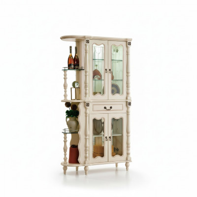 Display cabinet living room classic glass bar wood cabinet glass cabinet