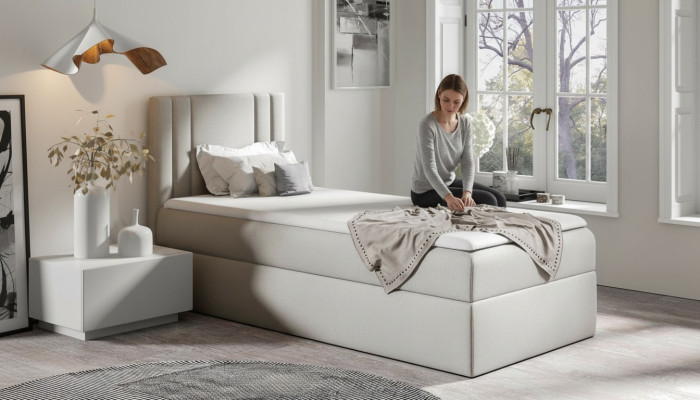 Mini bed single bedroom beds upholstered design youth bed luxury fabric