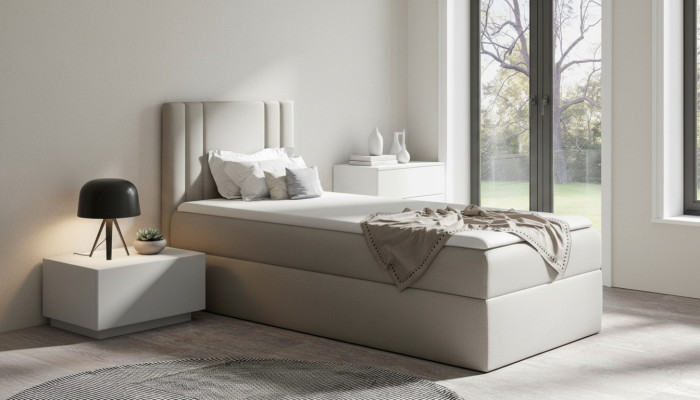 Mini bed single bedroom beds upholstered design youth bed luxury fabric