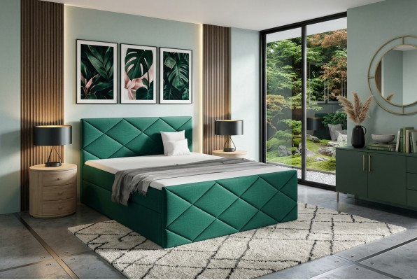 Bed, Bed Box, Box Spring Bed 180x200, Bedroom Design, Double, Modern.