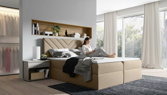 Bed, bed frame, box spring bed, double, hotel, modern, bed frame, beds, bedroom
