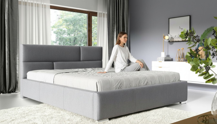 Bed frame bedroom design double hotel modern fabric new 180x200 furniture