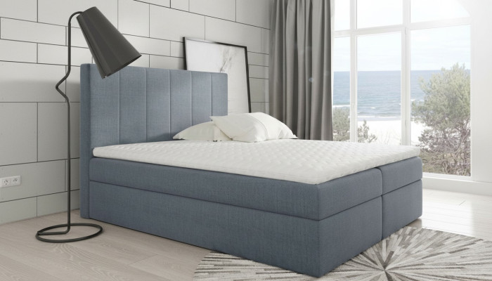 Modern bed bedroom beds fabric box spring bed textile design double hotel