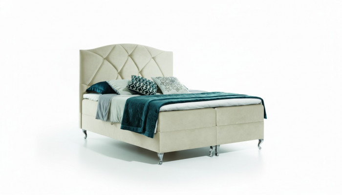 Chesterfield box spring bed furniture beds king size velvet hotel new bedroom