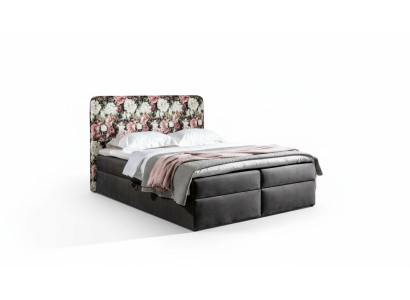 Beds box spring bed textile design double hotel modern bed bedroom flowers