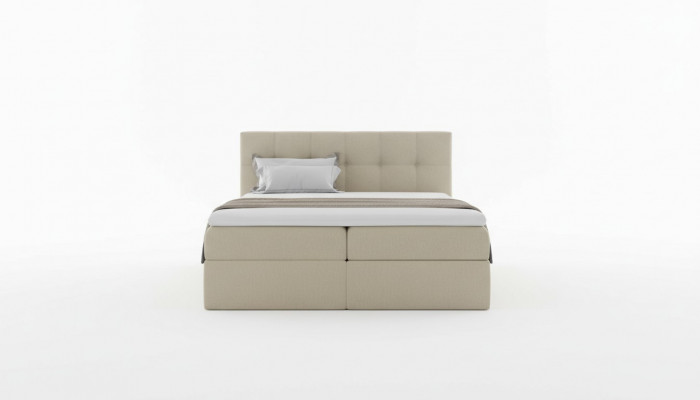 Fabric box spring bed textile design double hotel bedroom modern bed beds