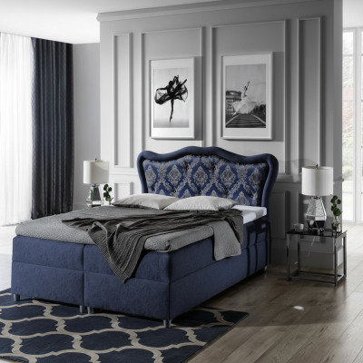 Classic bed box spring beds baroque bedroom furniture luxury interior