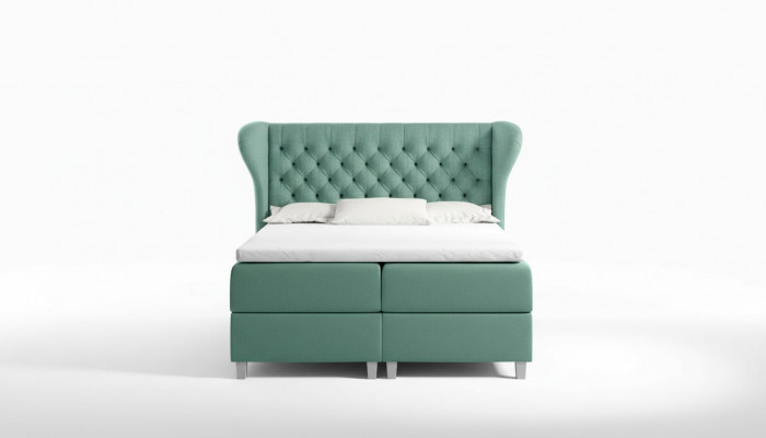 Chesterfield box spring bed furniture beds king size velvet hotel new bedroom