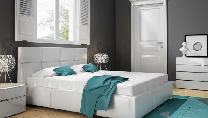 Bed frame design double hotel modern bed bedroom beds white new