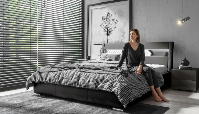 Bed frame wood bed design double hotel modern bed bedroom beds furniture