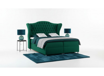 Chesterfield box spring beds hotel bed bedroom velvet luxury furniture