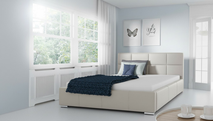 Double bed upholstered beds leather bed design luxury furniture 200x200 bed frame