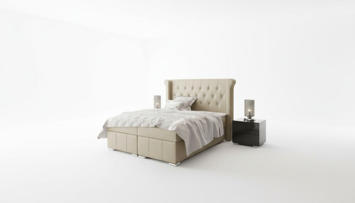 Chesterfield Bed + Bed Drawer Box Spring Beds Bedroom Hotel All Sizes!
