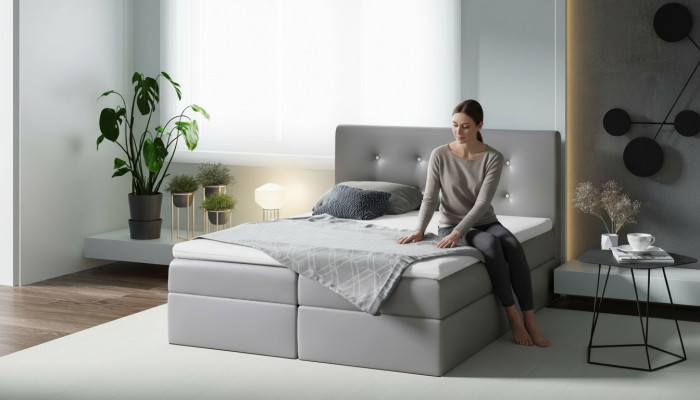 Boxspring bed double hotel furniture beds bedroom setup big 200x200