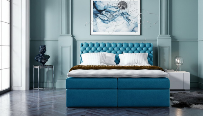 Chesterfield box spring bed double bed marriage bed bed upholstered bed beds 200x200cm