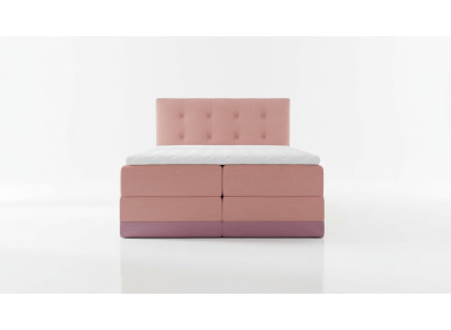 Married bed pink upholstered bed box spring bed double bed with mattress new