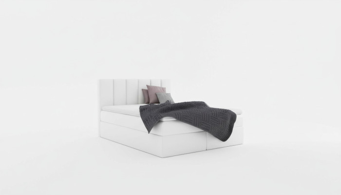 Box spring bed double bed bed with storage double bed beds upholstered bed white new