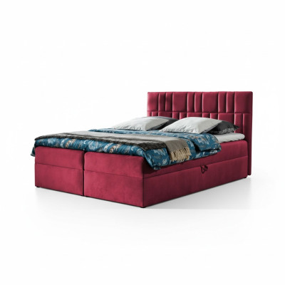 Double Bed Box Spring Bed Bed with Bed Storage Double Bed Beds Upholstered Bed Red New