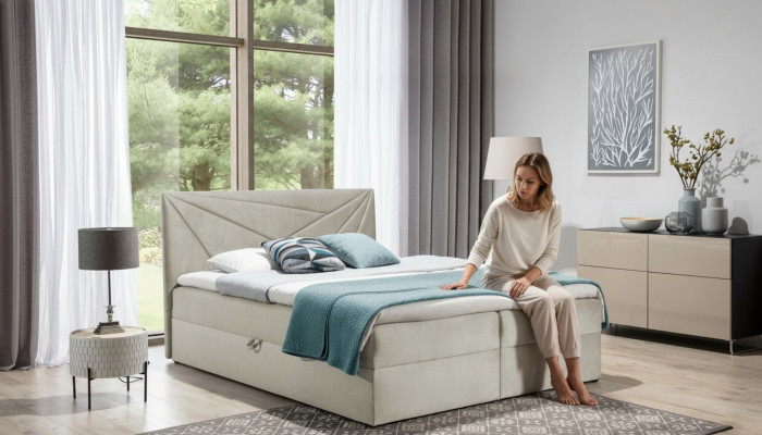 Double bed bed with storage box spring bed marriage bed beds upholstered bed 180cm