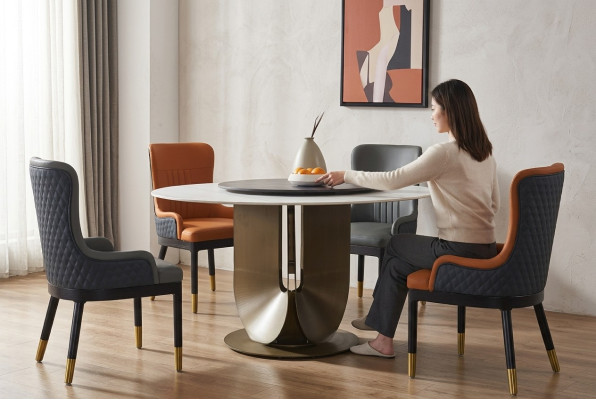 Round column tables design table round stone furniture dining room dining tables modern