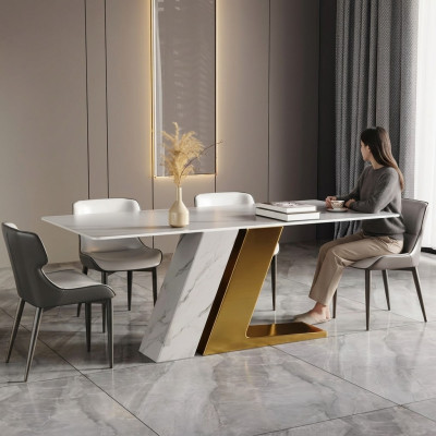 Tables Design Table Luxury Marble Imitation Furniture Dining Room Dining Tables Modern Gold