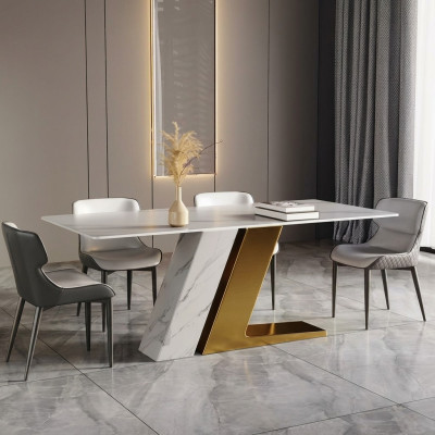 Tables Design Table Luxury Marble Imitation Furniture Dining Room Dining Tables Modern Gold