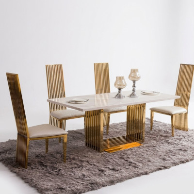 Luxury Table Metal Dining Table Mega Design Metal Tables 140x80 Dining Room Furniture