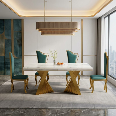 Luxury dining table dining room table gold metal tables dining tables furniture furnishings