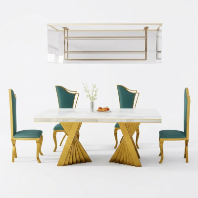 Luxury dining table dining room table gold metal tables dining tables furniture furnishings
