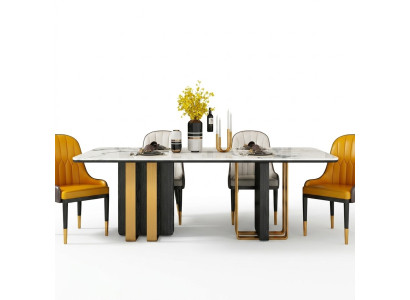 Dining tables marble dining table modern furniture tables design table dining room metal new