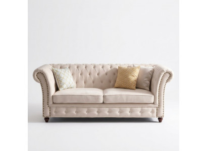 Chesterfield Sofa Set 321 Living Room Landscape Seating Design Couch Sofas Leather Sofa