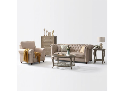 Chesterfield Sofa Set 321 Living Room Landscape Seating Design Couch Sofas Leather Sofa