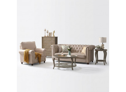 Chesterfield Sofa Set 321 Living Room Landscape Seating Design Couch Sofas Leather Sofa