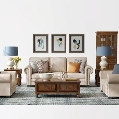 Sofa set 321 seater upholstered sofa textile seating design couch