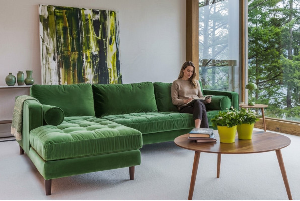 Corner sofa L-shape living landscape corner upholstered sofa seating design couch sofas fabric new