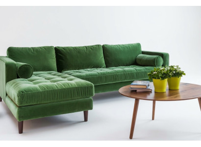 Corner sofa L-shape living landscape corner upholstered sofa seating design couch sofas fabric new