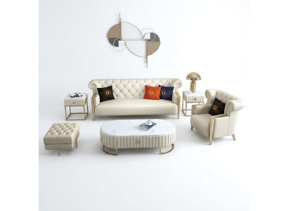 Sofa set 3-2-1 seater suite upholstered couch sofa sofas Chesterfield