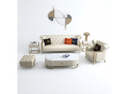 Sofa set 3-2-1 seater suite upholstered couch sofa sofas Chesterfield