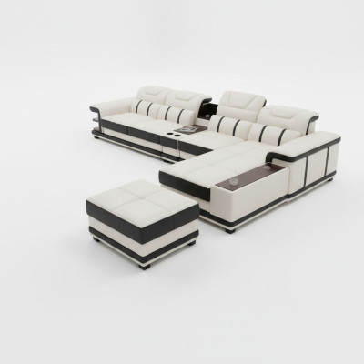 Living area corner sofa L-shape corner upholstered sofa seat design couch sofas faux leather