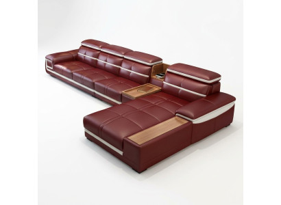 Luxury corner sofa L-shape faux leather corner upholstered sofa seat design couch sofas red new