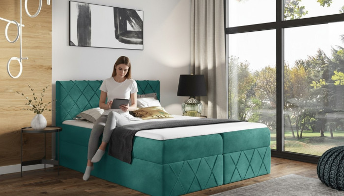 Luxury Designer Upholstered Bed New Beds Designer Bed NEW 160x200cm Boxspring new