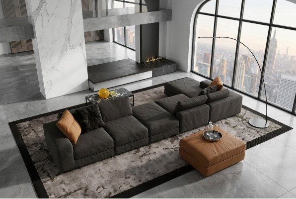 Luxury corner sofa L-shape sofa sofas modern living room fabric upholstery design corner new
