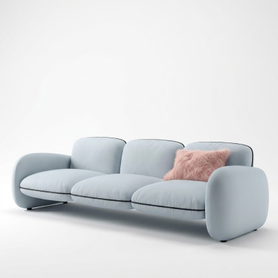 Sofa 3-seater seat sofas fabric living room design couches upholstery modern furniture